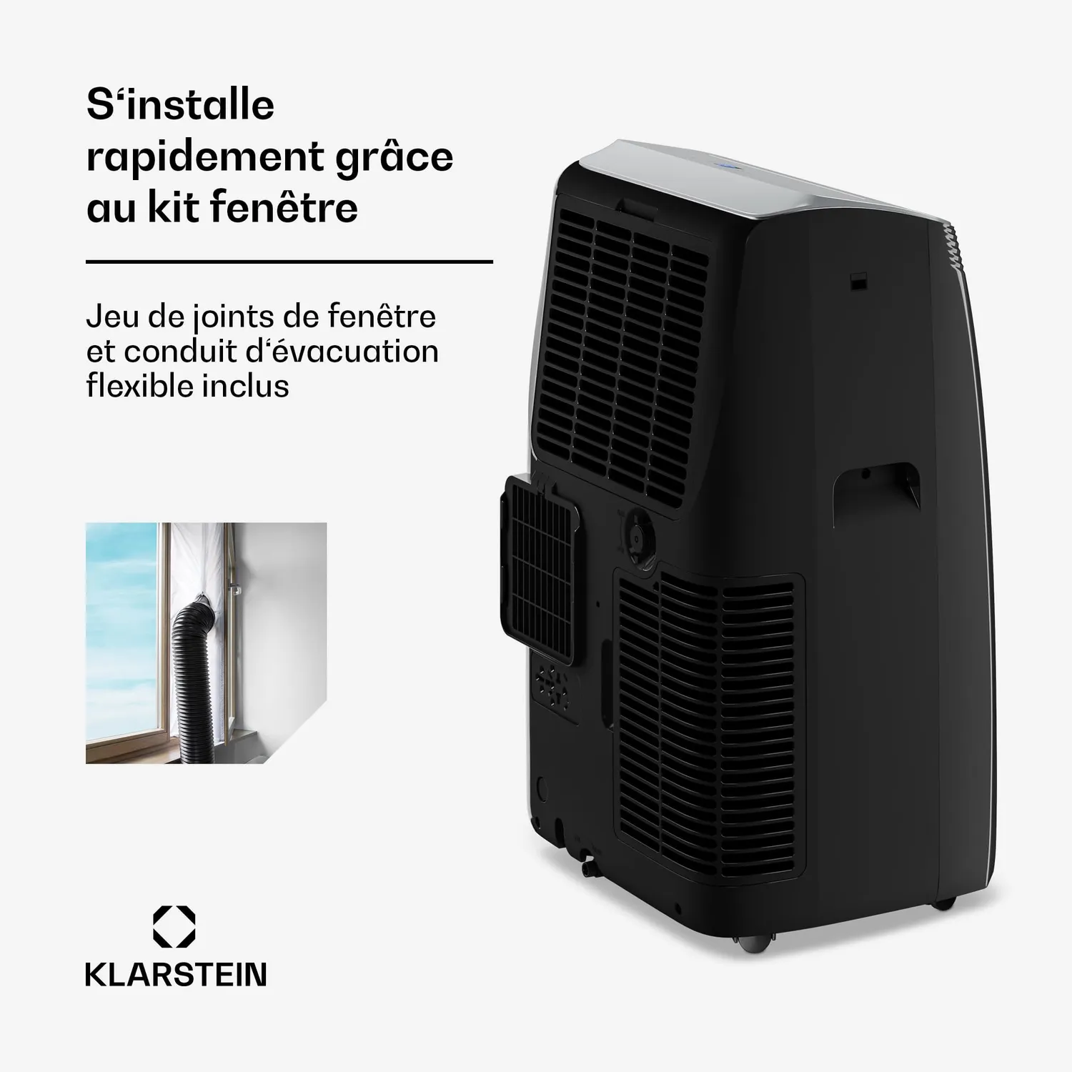 Klarstein Grandbreeze climatiseur mobile 14000 BTU noir