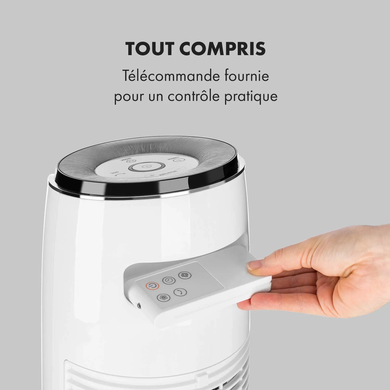 Klarstein Empire State ventilateur colonne blanc 6 vitesses