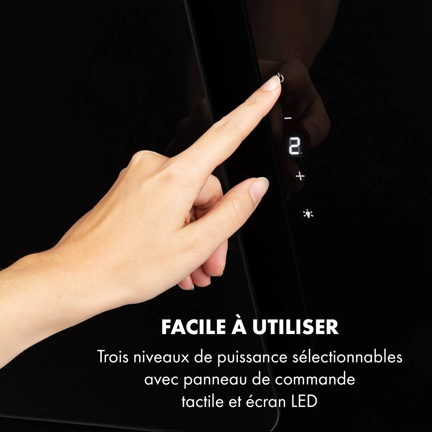 Klarstein Helena hotte inclinée 60 cm noir 553 m³/h