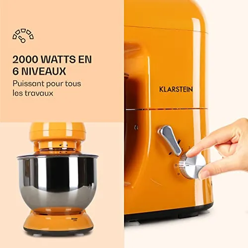 Klarstein Bella robot pâtissier 5 L 2000 W 6 vitesses