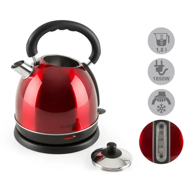 Klarstein Teatime théière électrique 1,8 L rouge