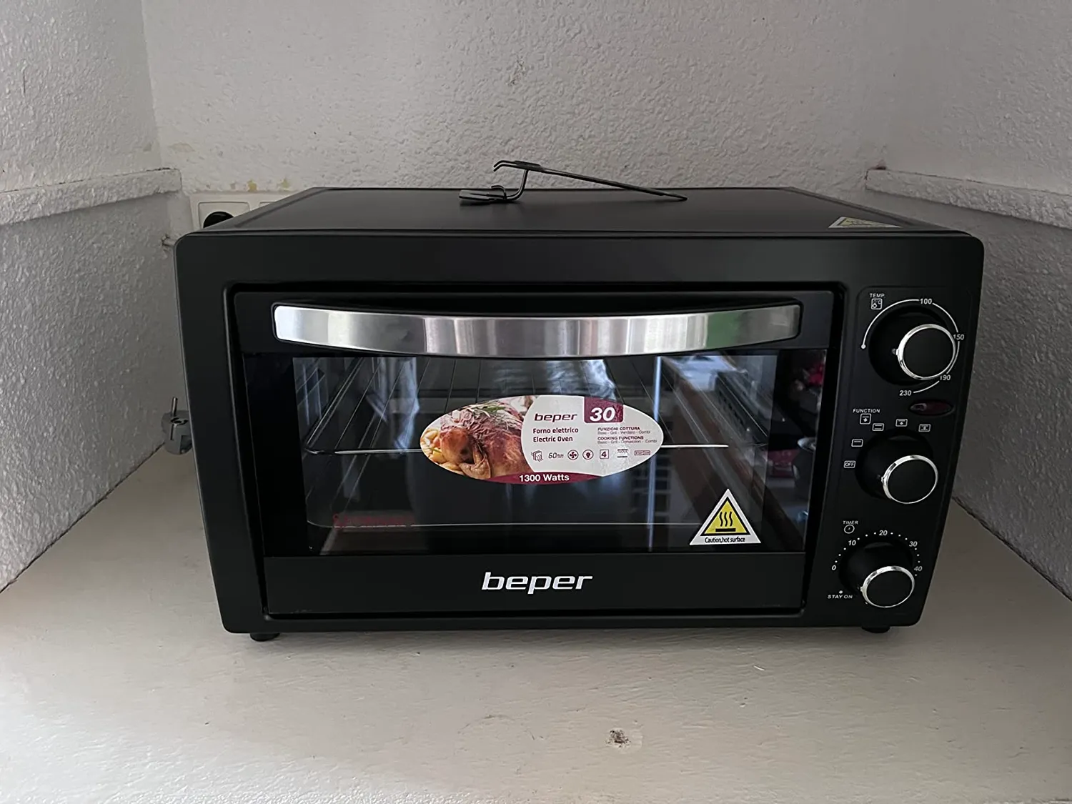 Beper 90.883 four électrique 20 L noir 1300 W 3 modes