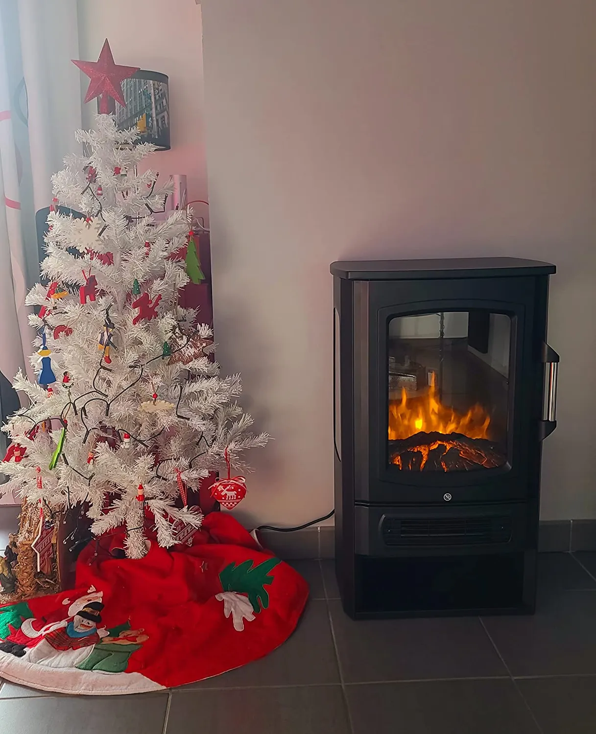 Klarstein Cheminée Électrique 2000W effet flamme LED