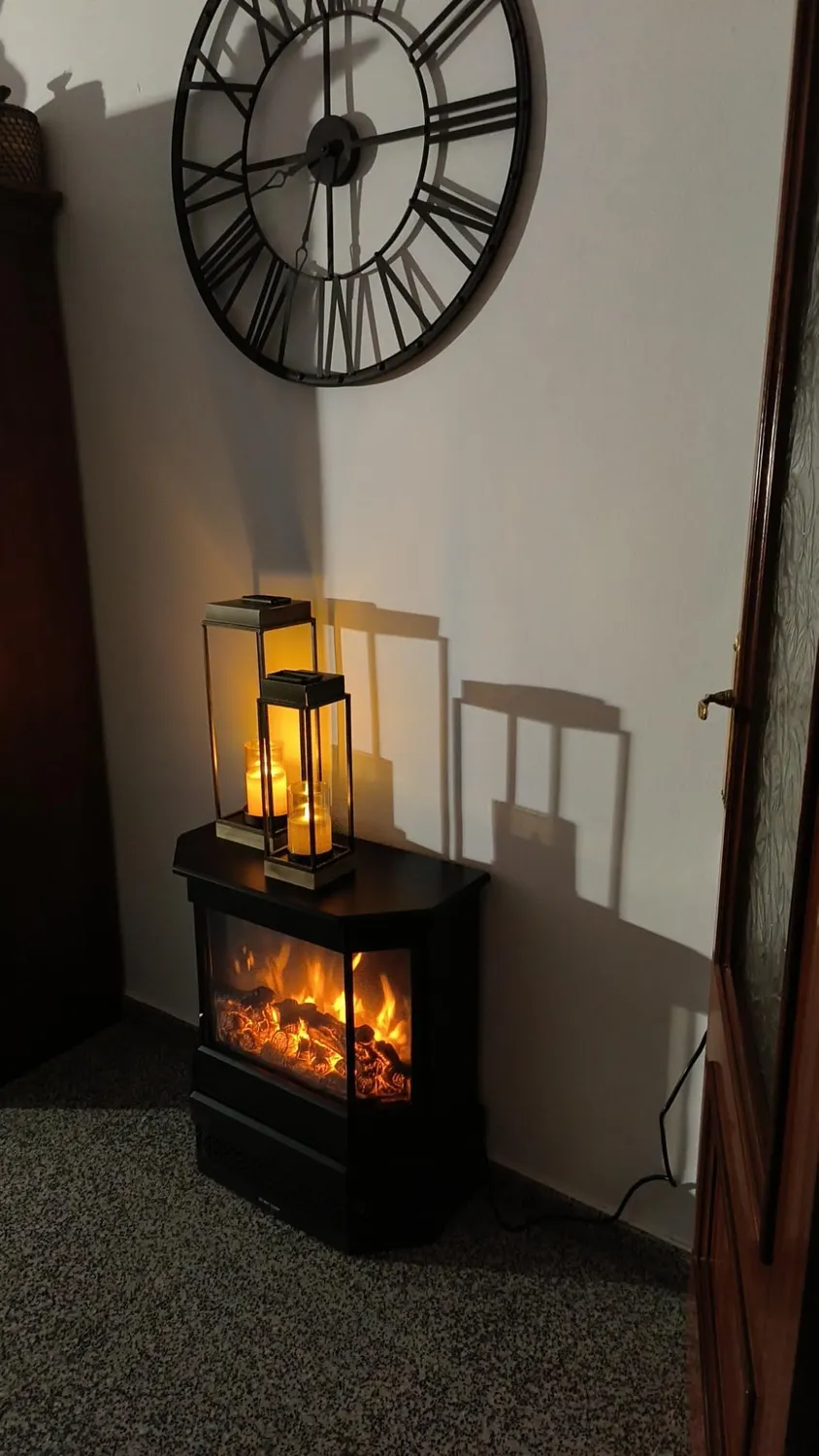 Klarstein Castillo cheminée électrique noire 2000W flammes