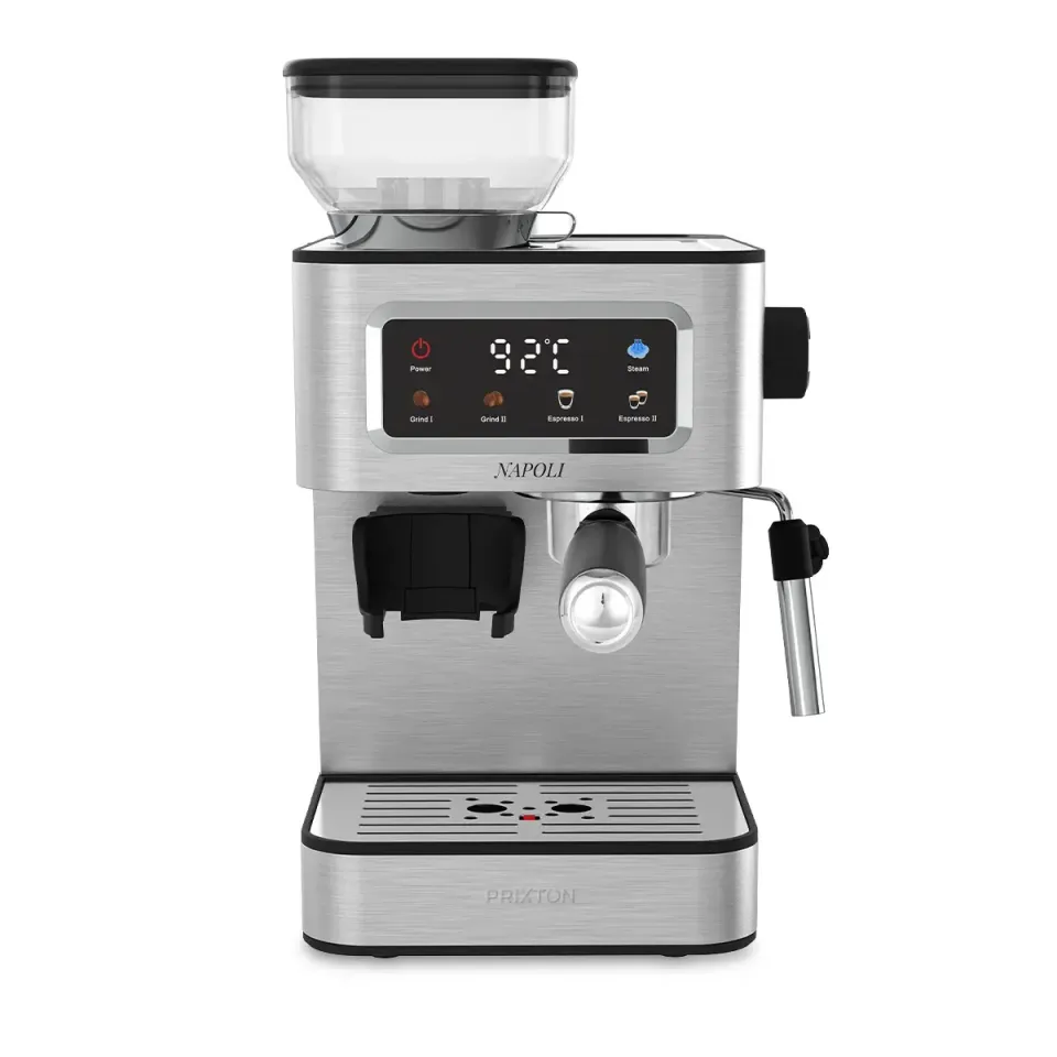 Prixton Nápoli machine expresso broyeur 22 moutures 3-en-1