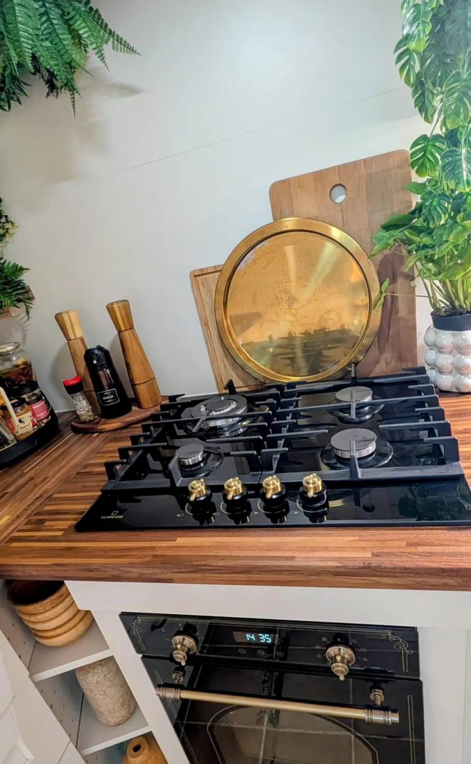 Klarstein Victoria table cuisson gaz 4 feux noir verre