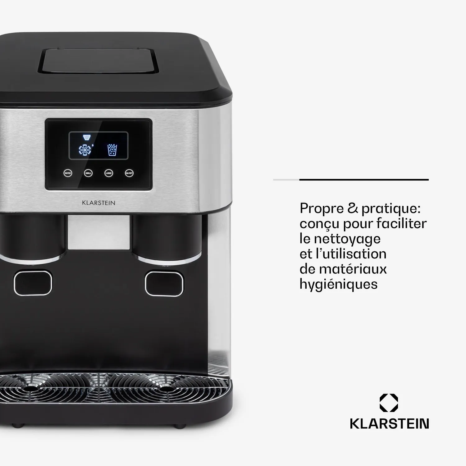 Klarstein Eiszeit Crush machine à glaçons inox 1,8L 15kg