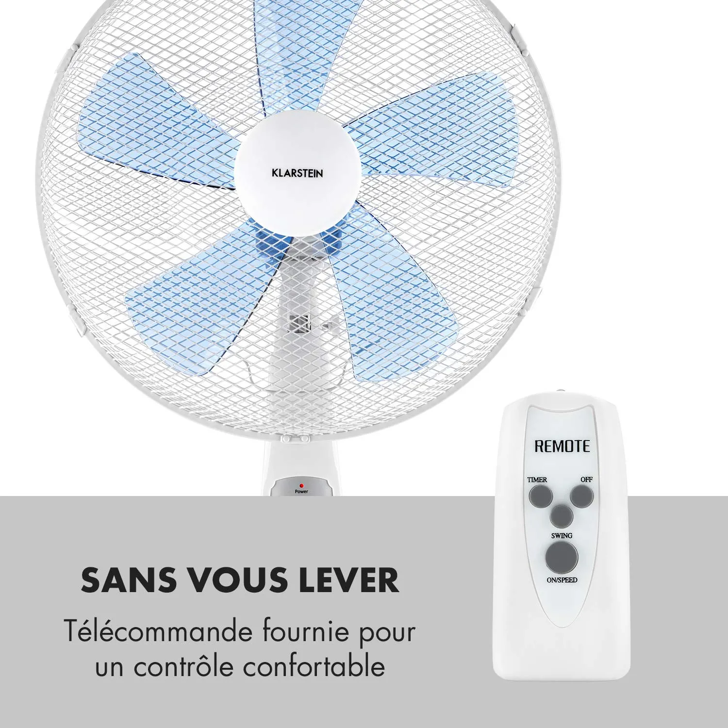 Klarstein Summerjam ventilateur sur pied blanc 41 cm