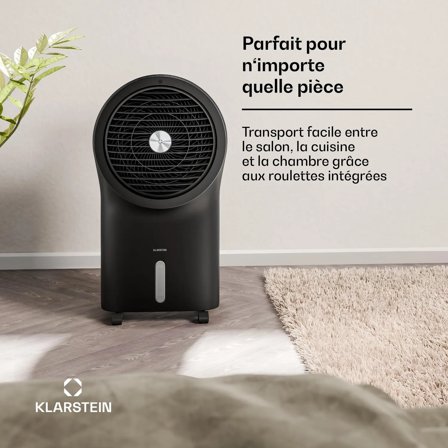Klarstein Whirlwind rafraîchisseur 6 L noir 30 m²