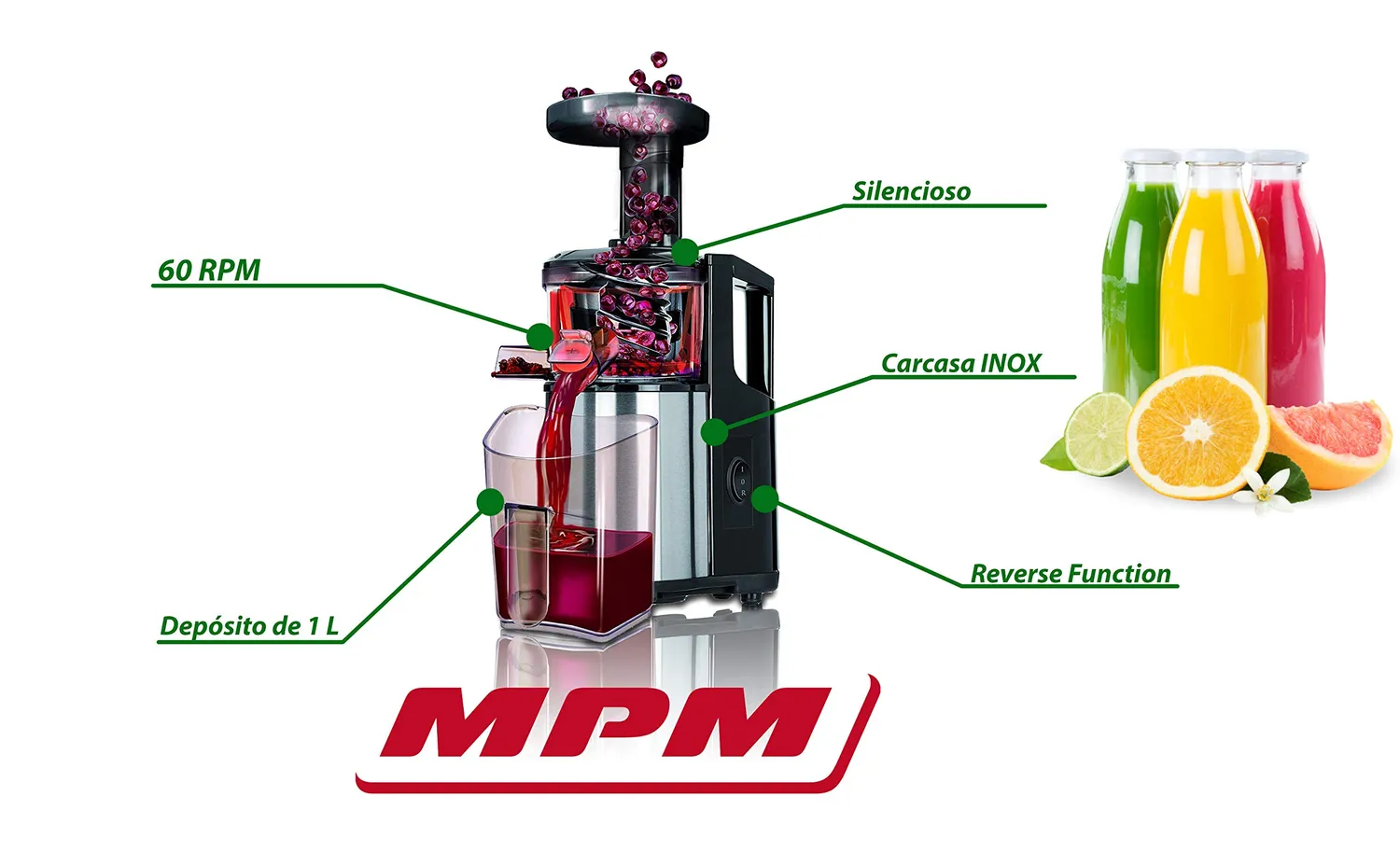 MPM MSO-12M extracteur de jus 120 W pulpe