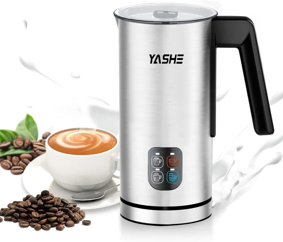 YASHE Mousseur Lait 4-en-1 240ml électrique