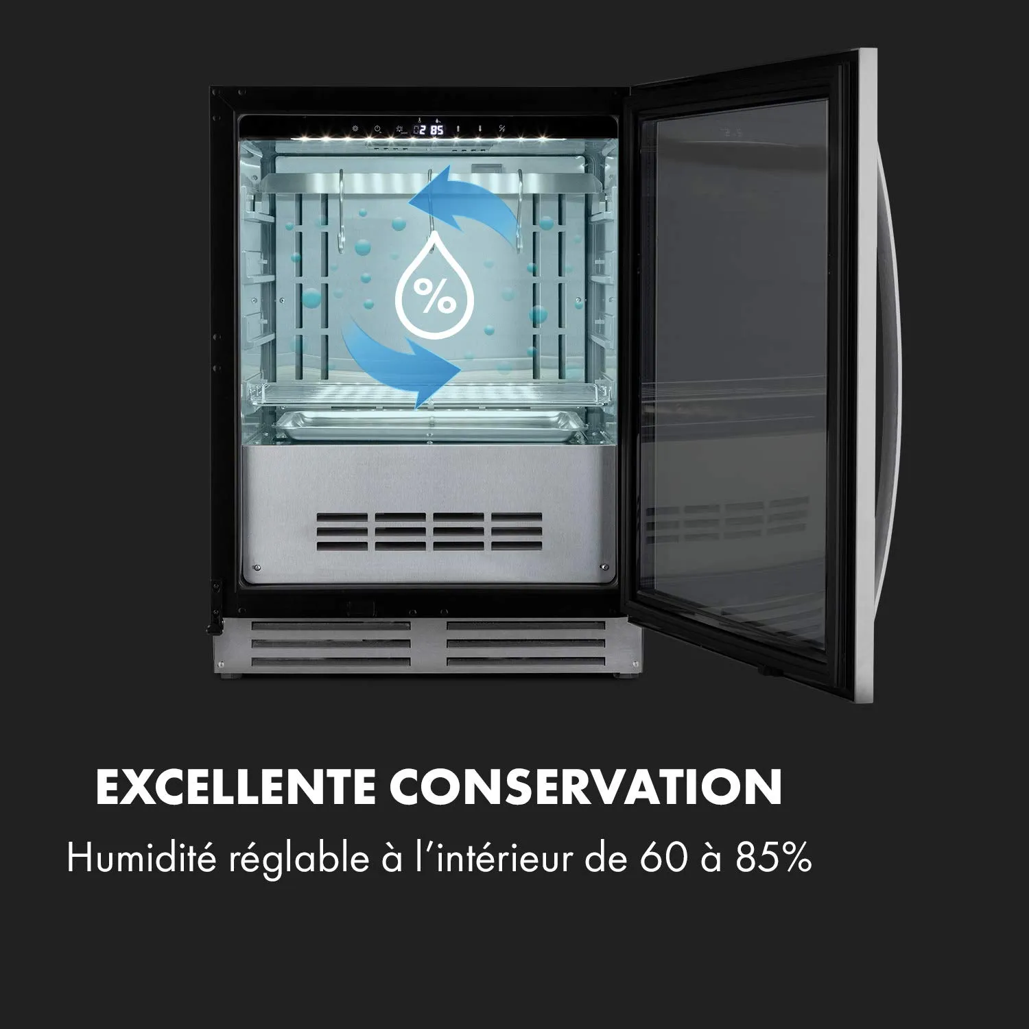 Klarstein Steakhouse frigo maturation 98 L argent