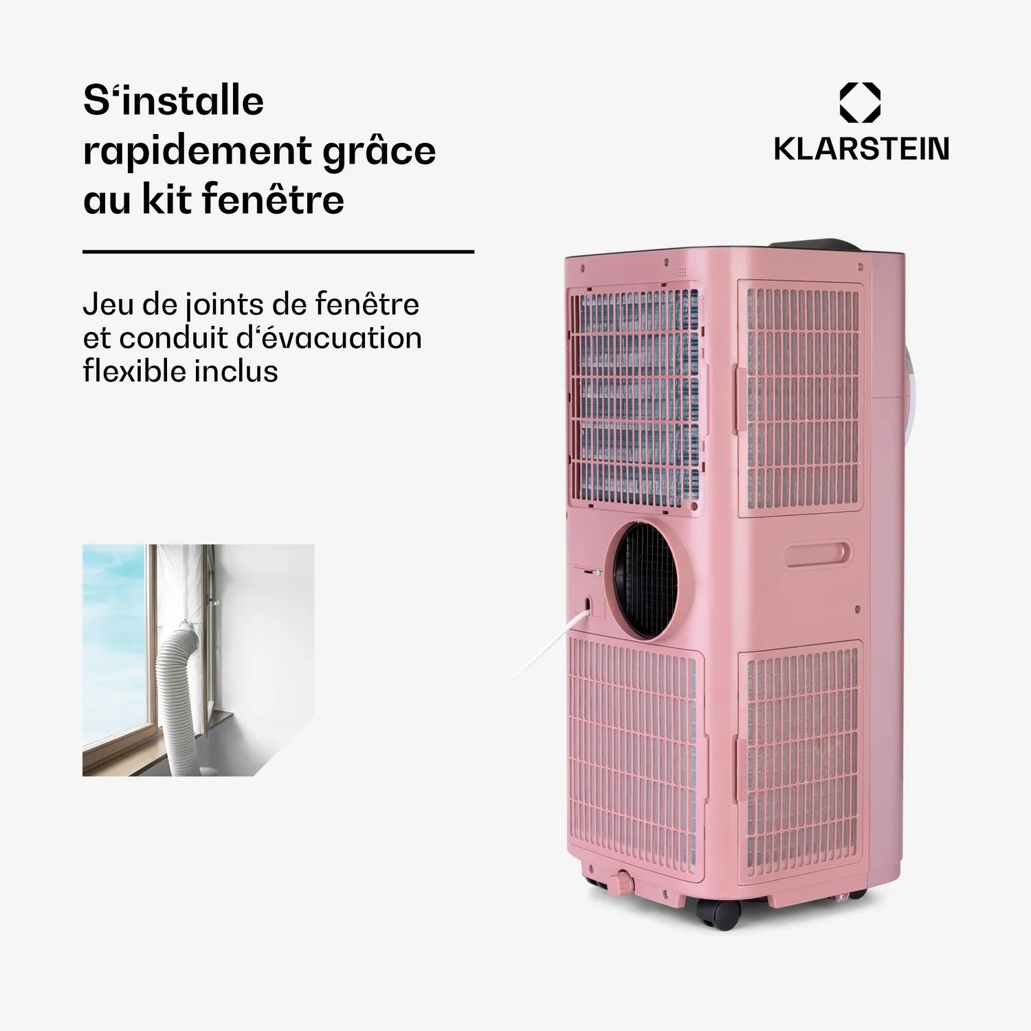 Klarstein Kraftwerk Smart 10K climatiseur mobile or rose 10000 BTU