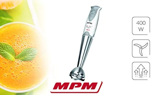MPM MBL-04 mixeur plongeant 400 W inox turbo