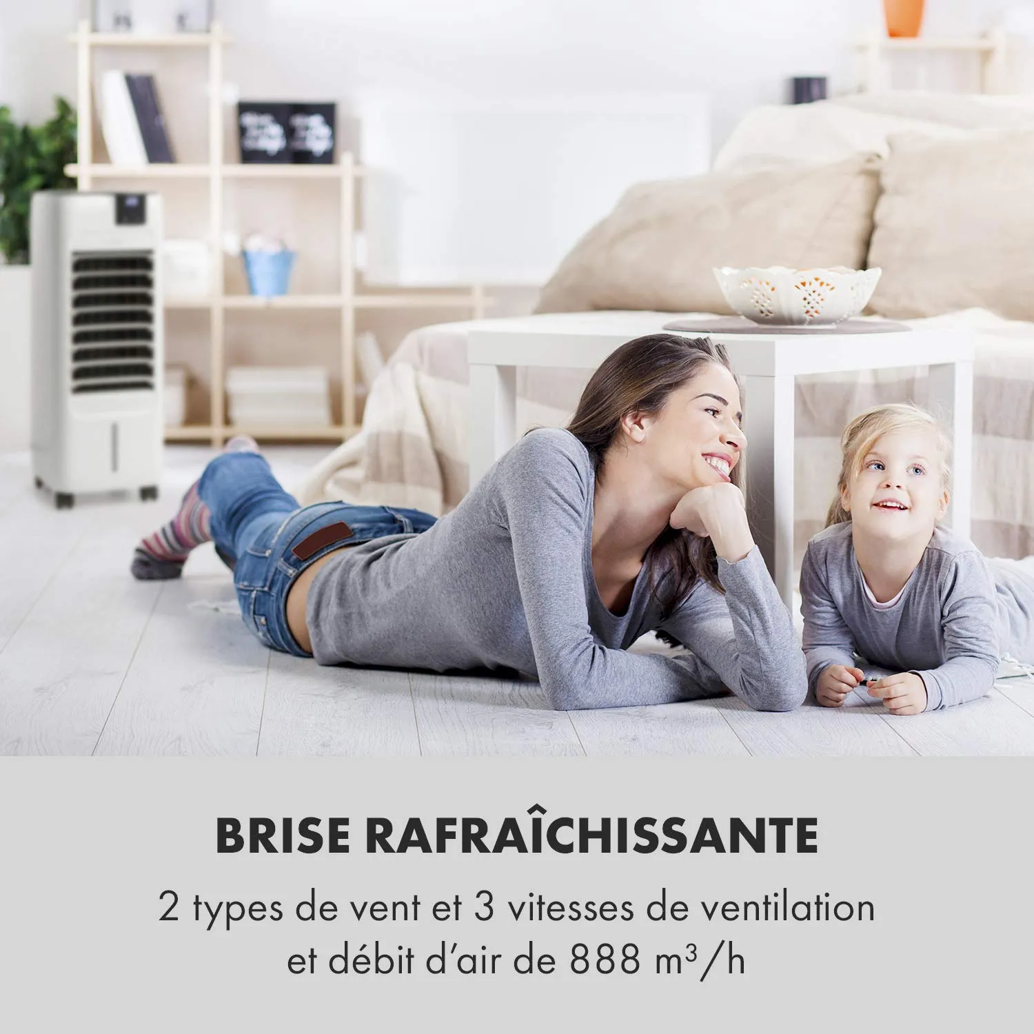 Klarstein Sonnendeck rafraîchisseur air 6 L blanc 3-en-1