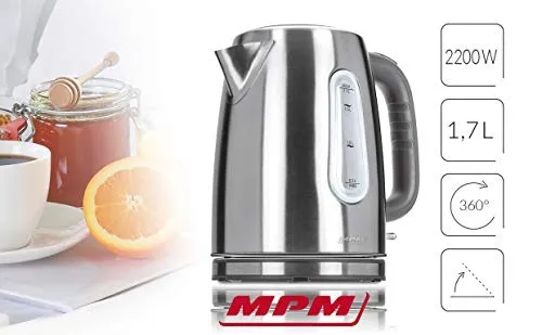 MPM MCZ-68M bouilloire inox 1,7 L 2200 W