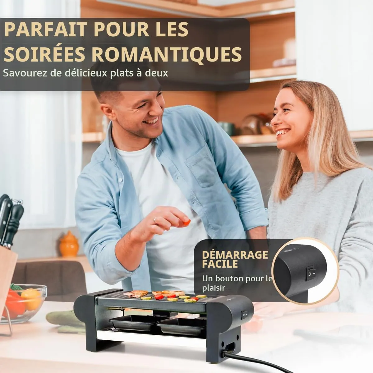 Clatronic RG 3592 appareil à raclette 2 personnes antiadhésif