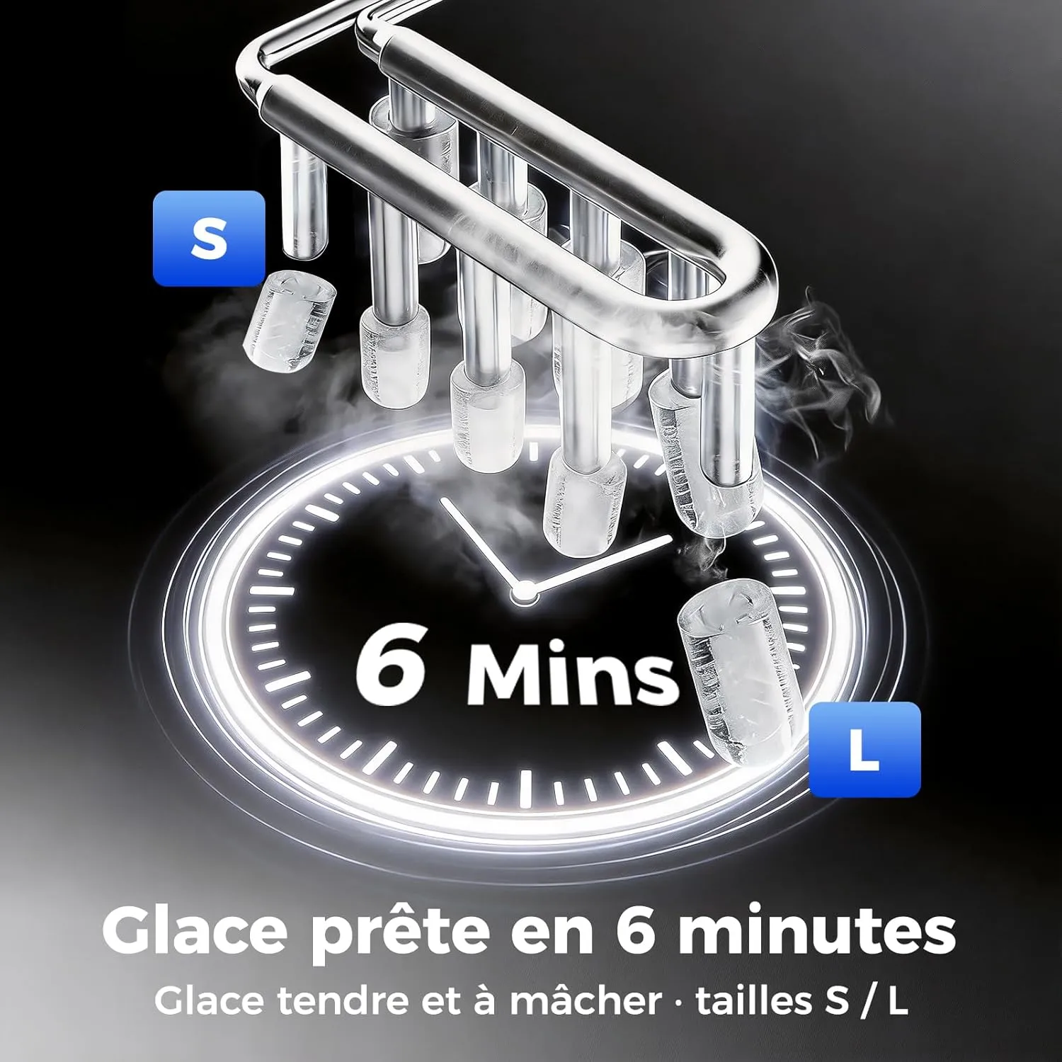 YASHE Machine à Glaçons Sphères 2 Tailles Portable