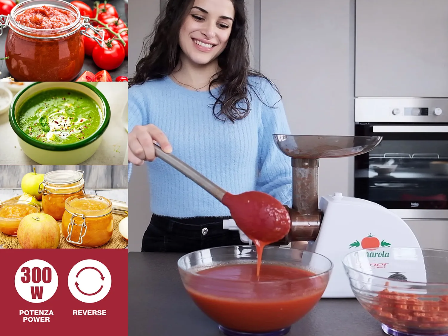 Beper BP.720 presse tomates électrique 300W réversible