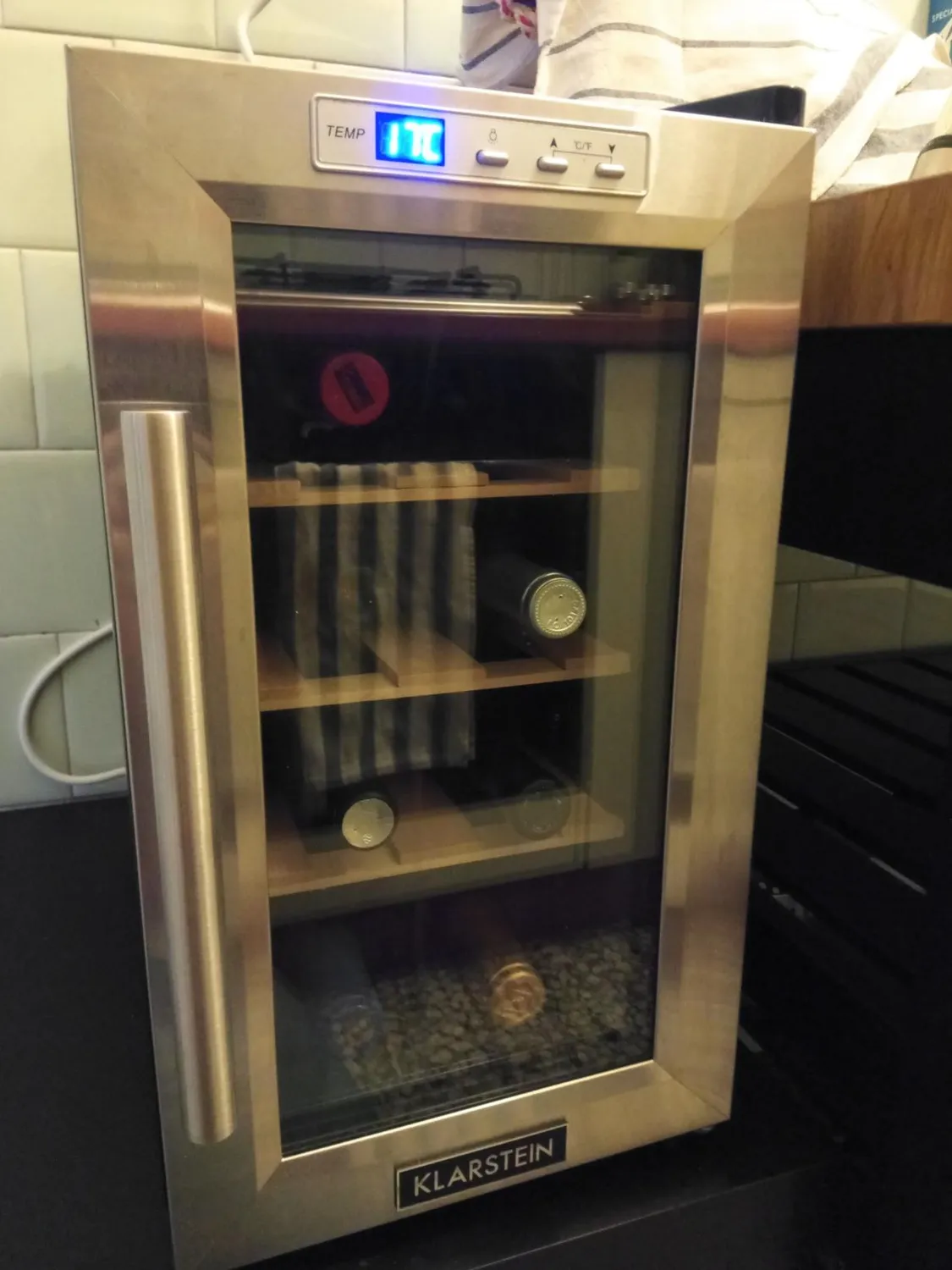 Klarstein Reserva Saloon cave vin rfrigre 40 L 12 bouteilles