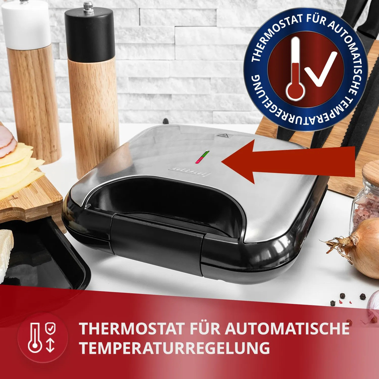 MPM MOP-19M appareil à croque-monsieur 750 W inox