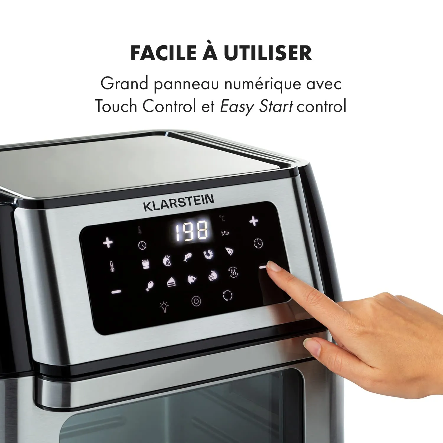 Klarstein AeroVital Fry friteuse air chaud 10 L noir
