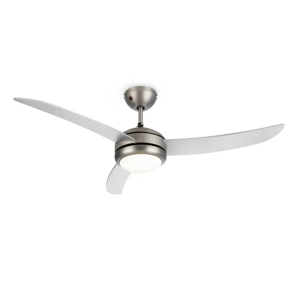 Klarstein El Paso ventilateur de plafond blanc 132 cm avec luminaire