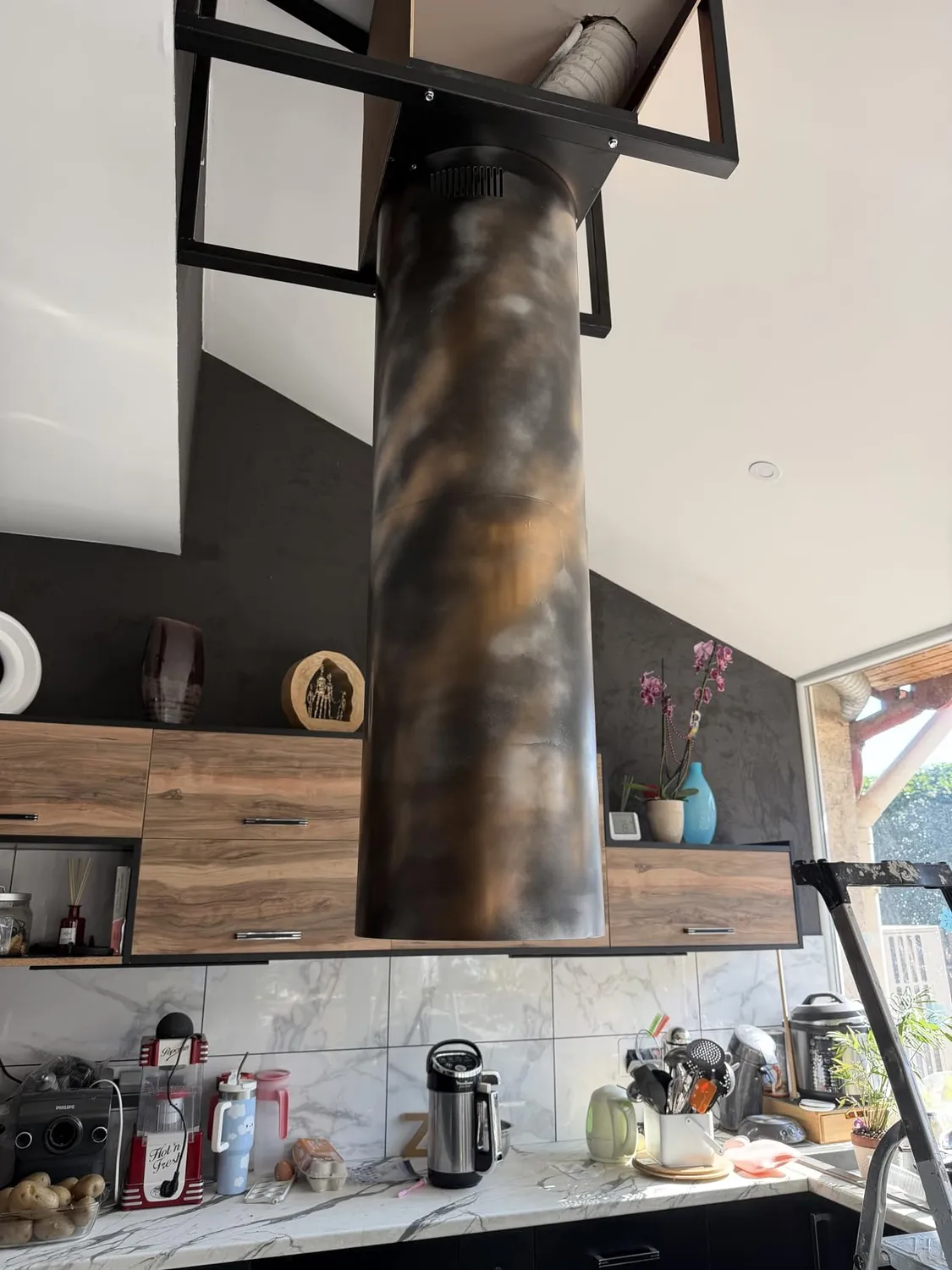Klarstein Beretta hotte îlot cuivre 519 m³/h