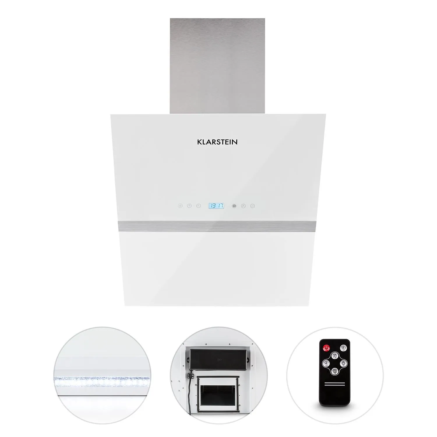 Klarstein Aurea VII hotte aspirante 60 cm blanc 620 m3/h