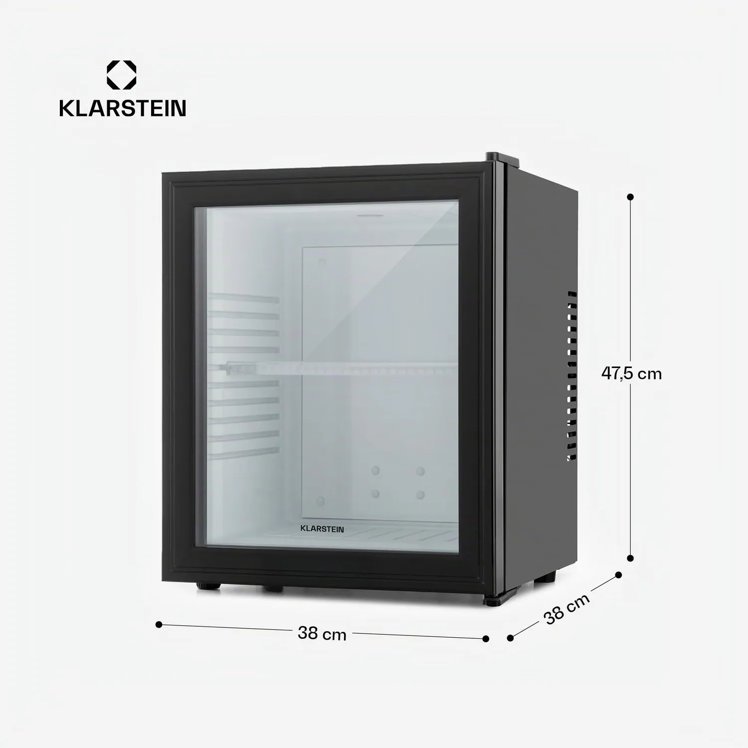 Klarstein Brooklyn Mini frigo 23L Noir Neo porte vitrée