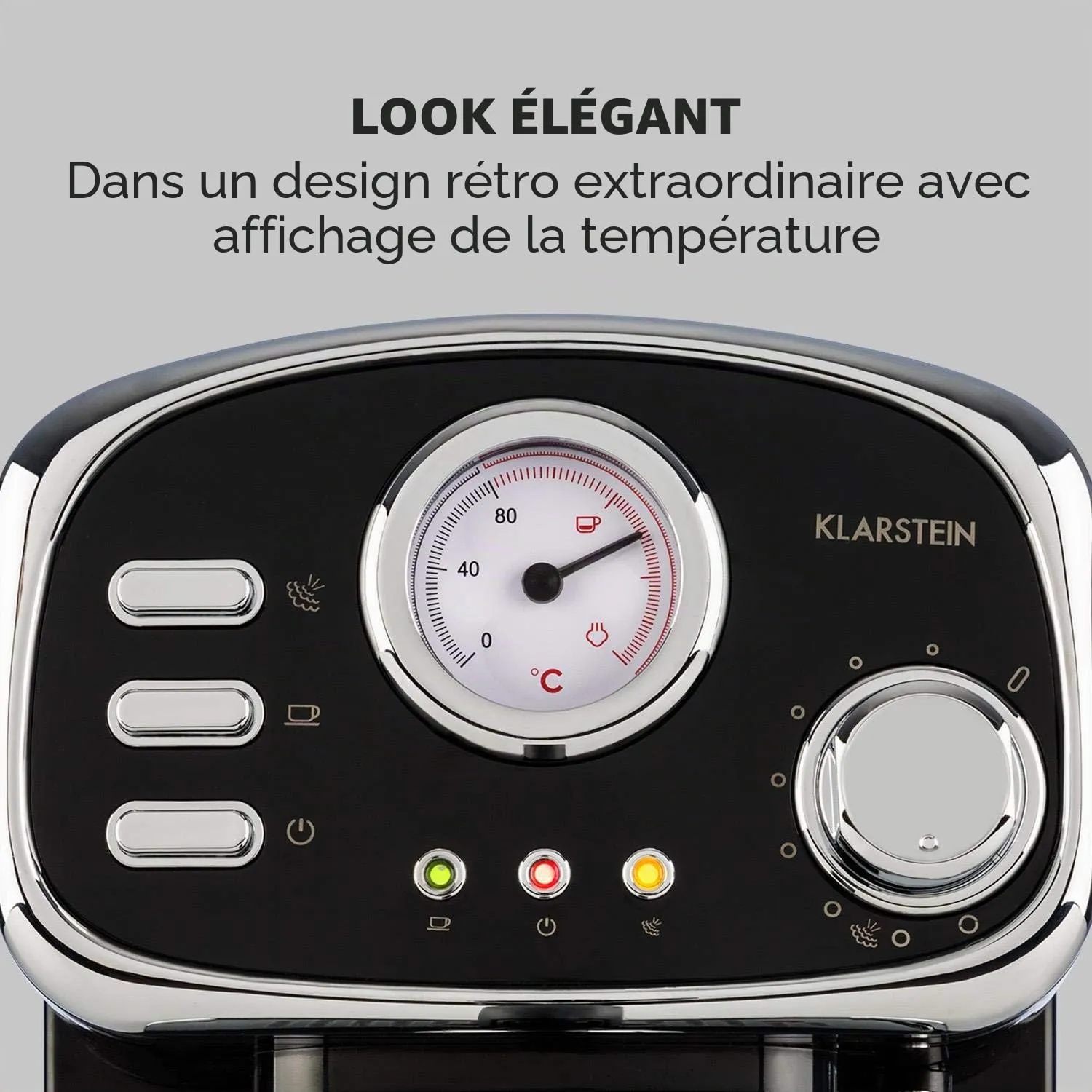 Klarstein Espressionata Gusto machine expresso 15 bars noire