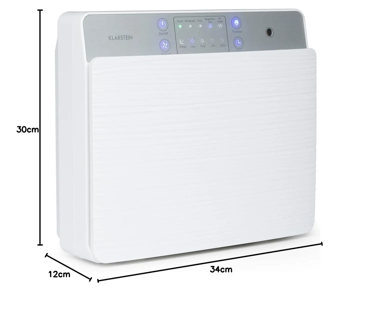 Klarstein Dalmatien Purificateur d'air ioniseur UV blanc