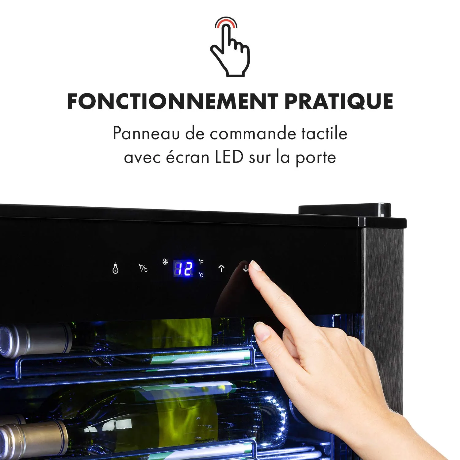 Klarstein Vinomatica Cave à Vin 36 Bouteilles Noir 95 L