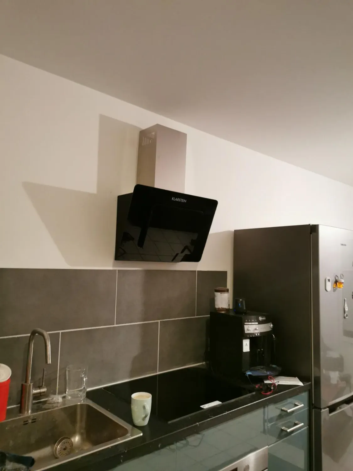 Klarstein Lorea hotte murale noir verre 290 m3/h
