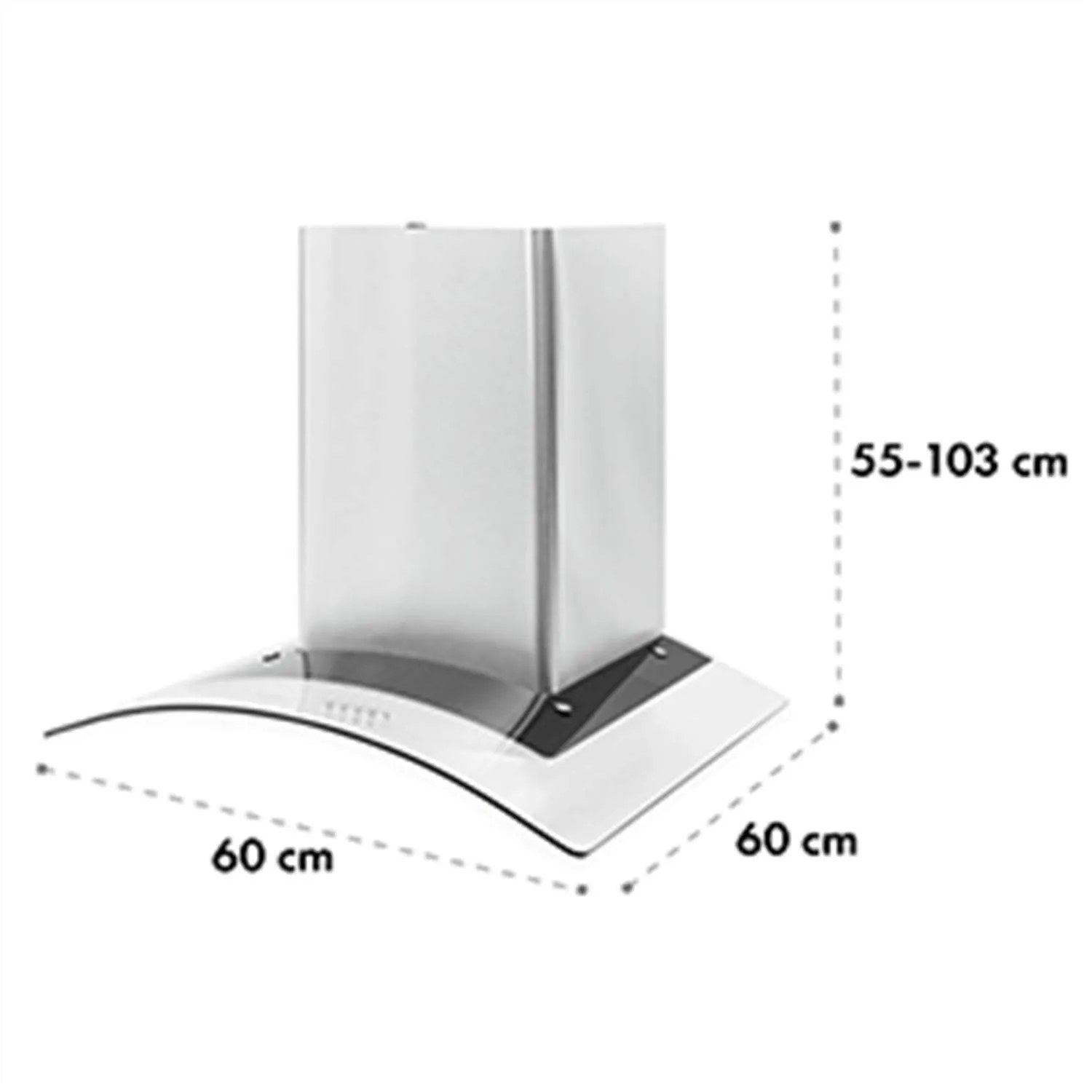 Klarstein Hotspot hotte aspirante 60 cm inox 610 m³/h