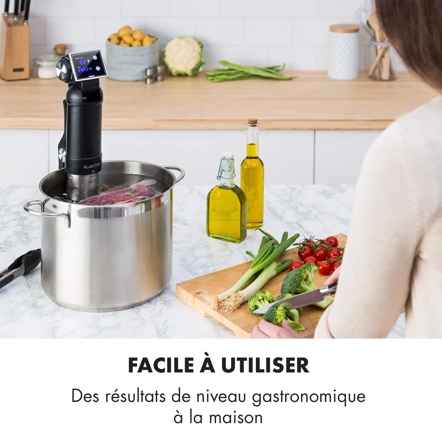 Klarstein Quickstick Pro cuiseur sous vide 800W noir