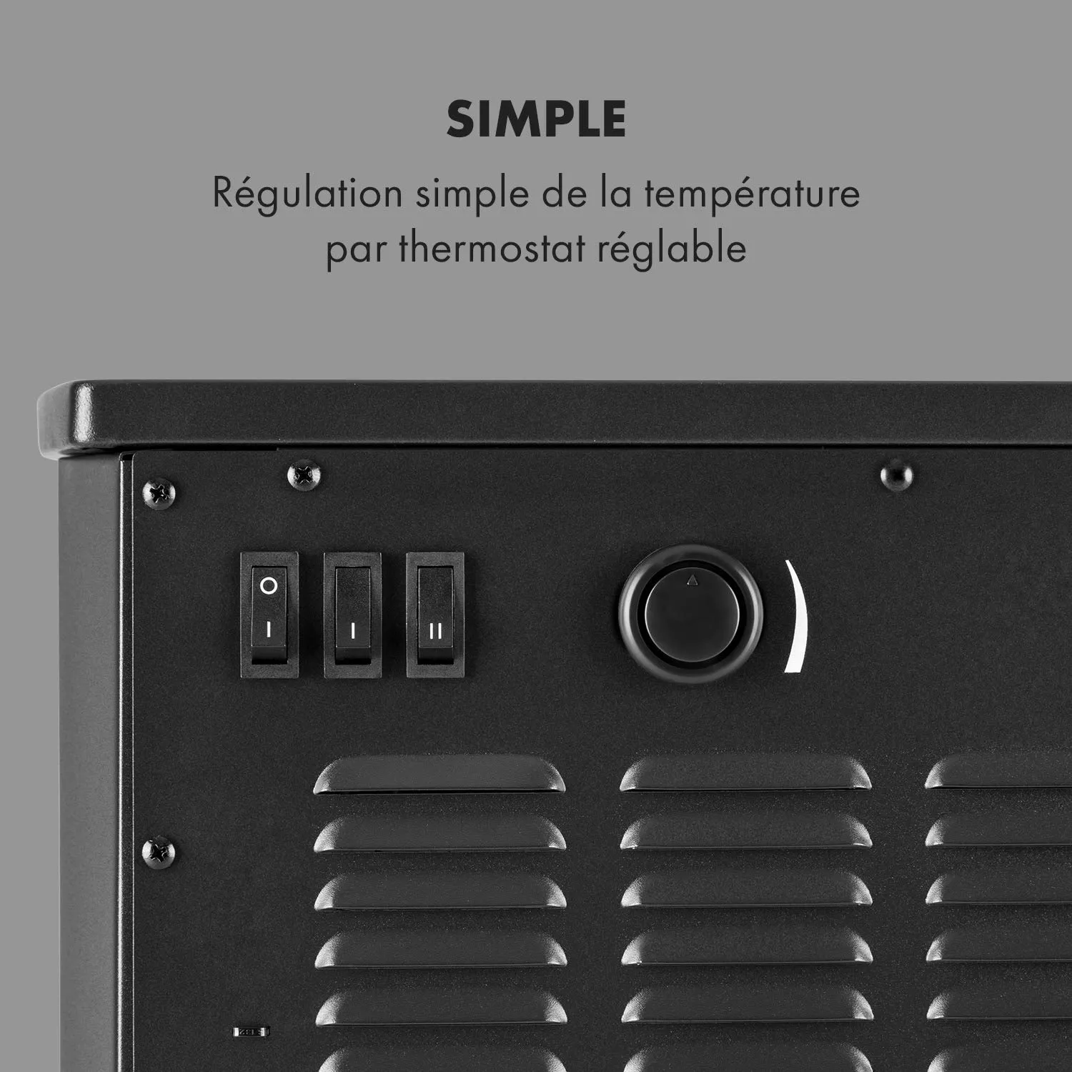 Klarstein Cheminée Électrique 2000W effet flamme LED