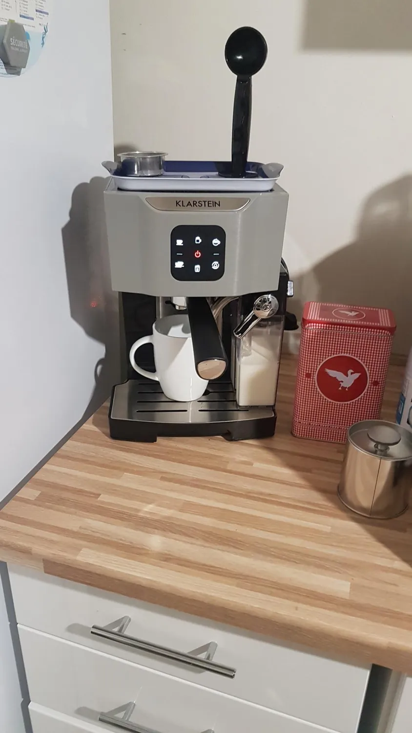 Klarstein BellaVita cafetière expresso 20 bars gris acier