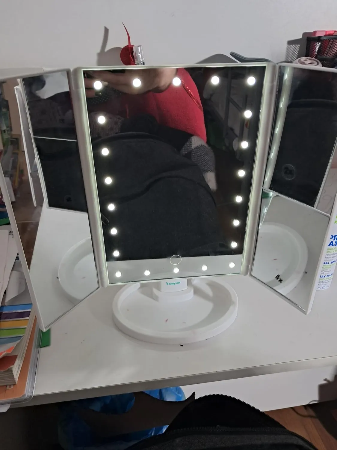 Beper P302VIS050 miroir maquillage LED 1x/2x/5x