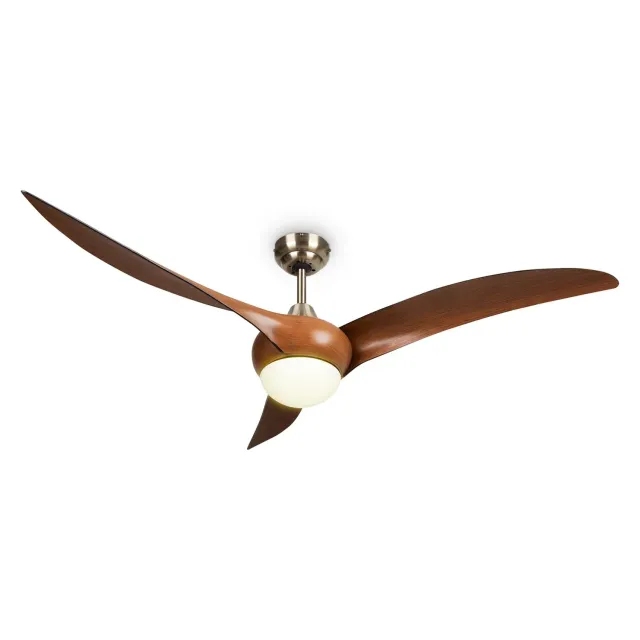 Klarstein Monteverde ventilateur plafond 132cm bois foncé luminaire