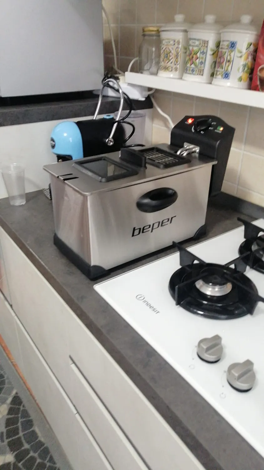Beper BC.353 friteuse électrique 3,5 L acier noir