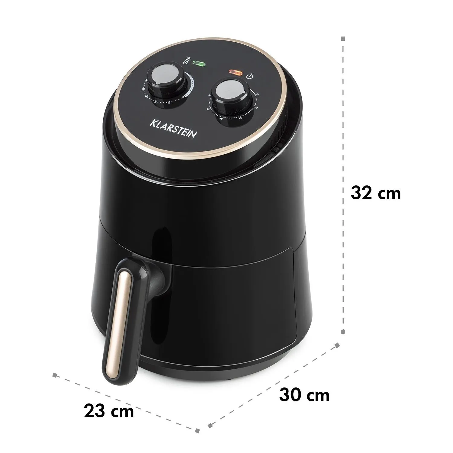 Klarstein Well Air Fry Friteuse sans huile 1,5 L noire