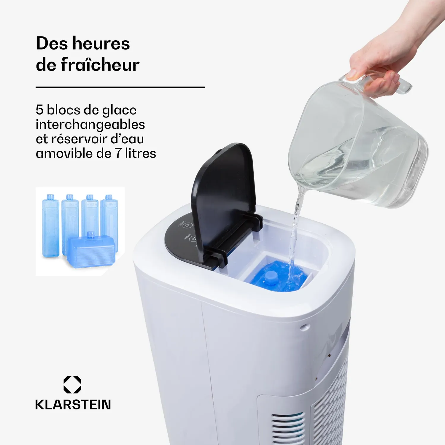 Klarstein climatiseur mobile sans évacuation 5-en-1 7L 85W