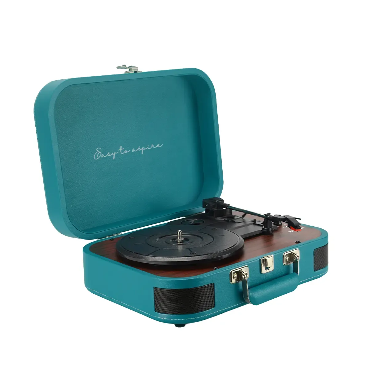 Prixton VC600 platine vinyle bleue avec enceintes