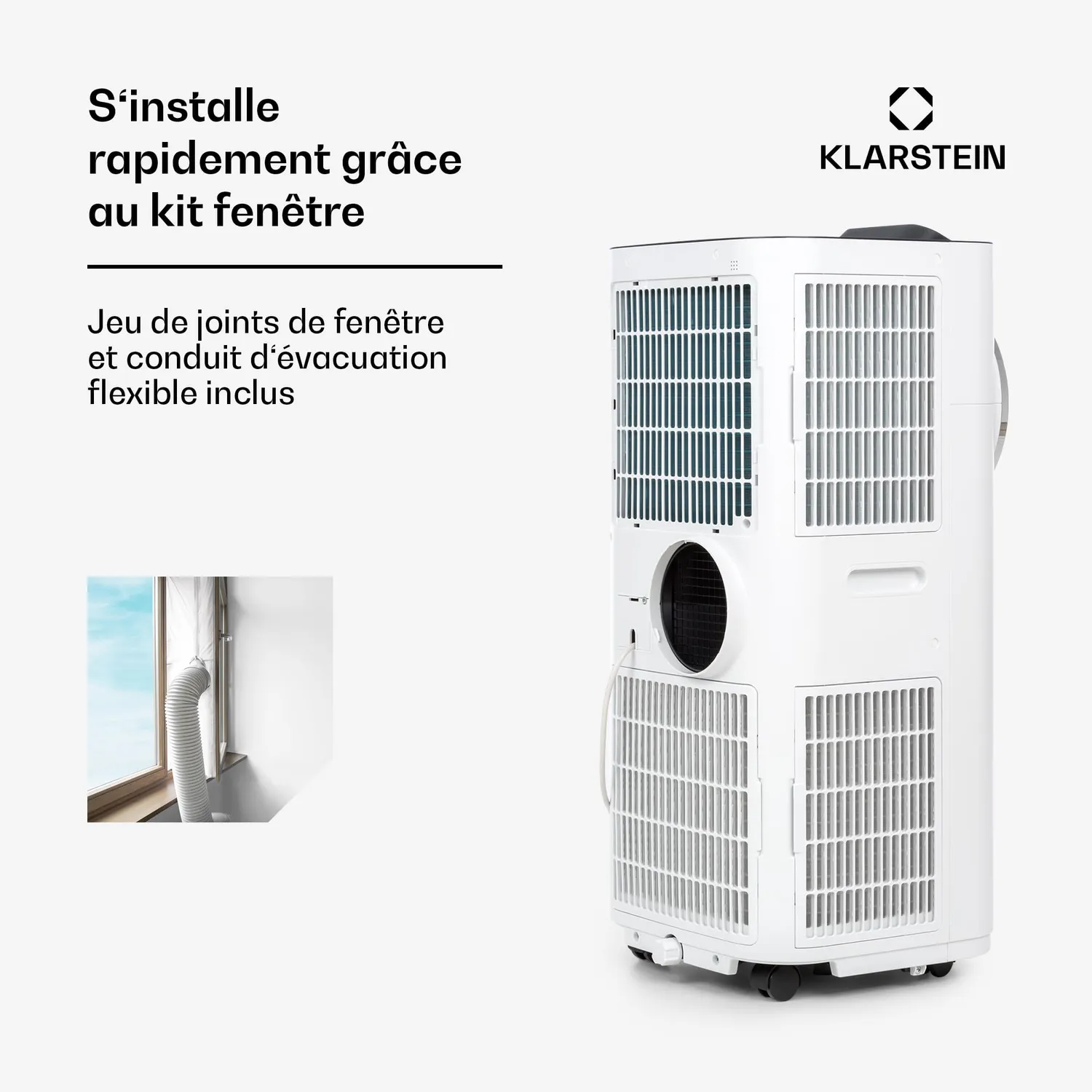Klarstein Kraftwerk Smart climatiseur mobile 12000 BTU blanc