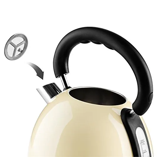 Klarstein Teatime théière électrique crème 1,8 L