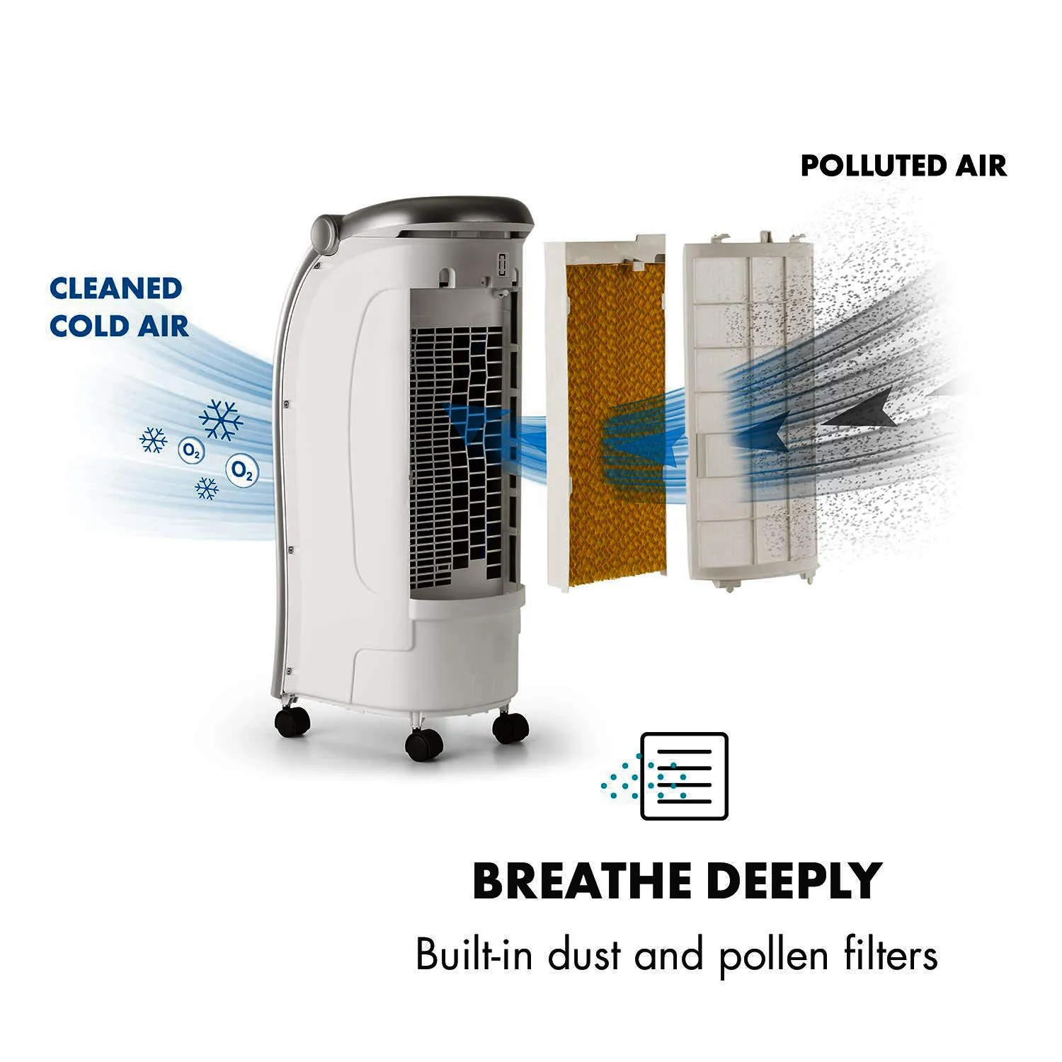 Klarstein Maxfresh rafraîchisseur d'air 6 L gris 65 W