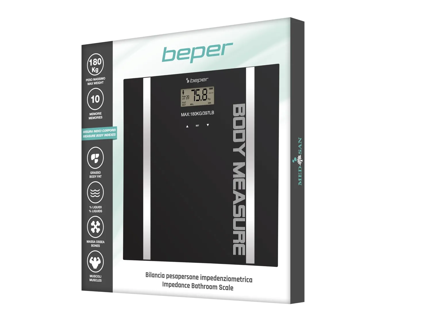 Beper 40.808A pse-personne impdance noir verre