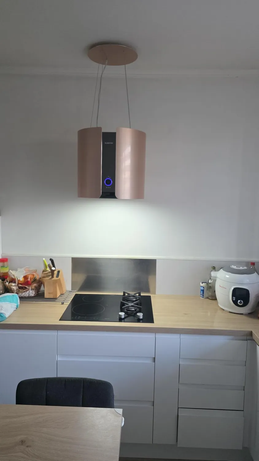 Klarstein Skyfall Hotte Îlot Suspendue Rose Gold 413 m³/h
