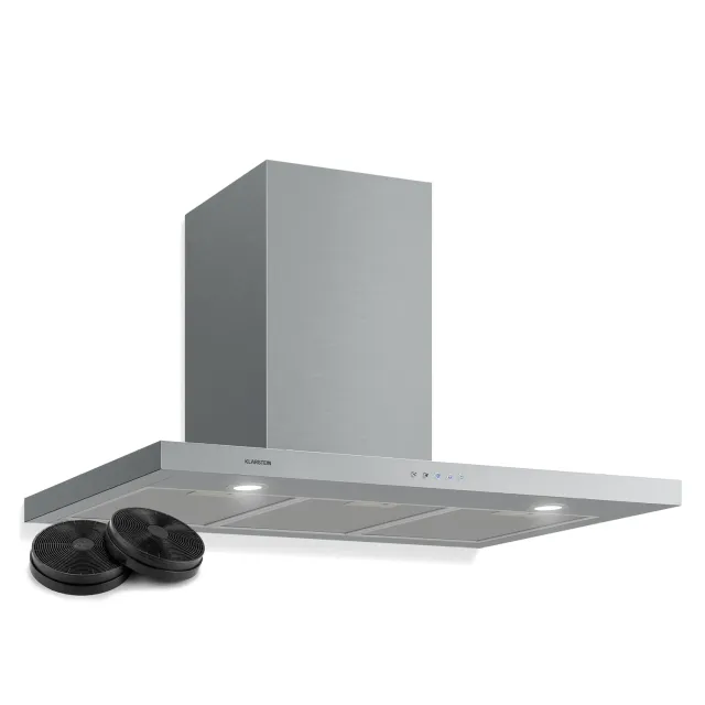 Klarstein Limelight hotte aspirante 90 cm argent 600 m³/h